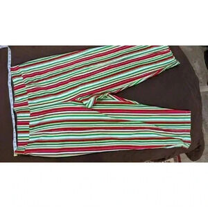 Women's Christmas striped pants by Laura Byrnes California 4x